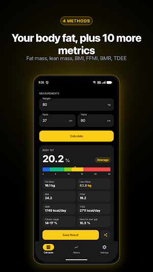 LeanTrack: Body Fat Calculator Screenshot 0