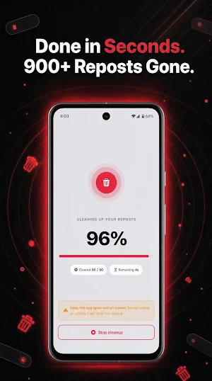 UnReposter: Remove Reposts All Screenshot 2