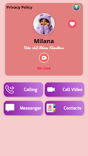 MILANA KHAMETOVA FAKE CALL & C Screenshot 1