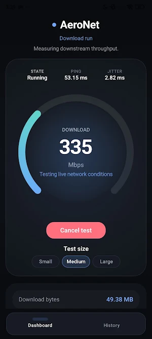 AeroNet: 5G & WiFi Speed Test Screenshot 1