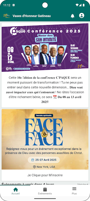 Vases d'Honneur Gatineau Screenshot 1