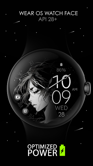 Anime v3 elegant watch face Screenshot 0