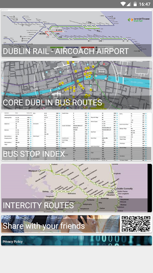 DUBLIN IRELAND BUS RAIL MAP Screenshot 0