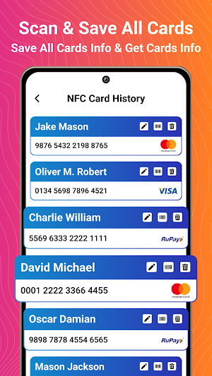 Credit Card Wallet : NFCReader Screenshot 1