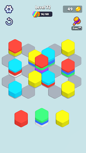 Stack Puzzle Pattern Hexa Sort Screenshot 2