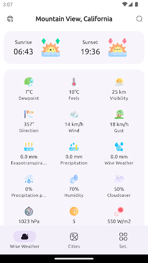 Wise Weather Screenshot 1