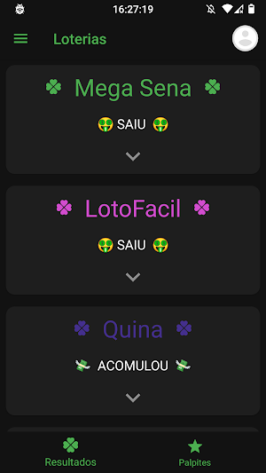 Resultados da Loteria Screenshot 0