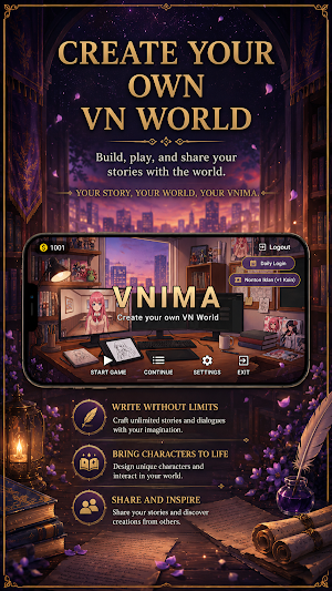 VNIMA – AI Visual Novel Maker Screenshot 1