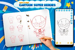 Learn to Draw Cartoon Heroes Screenshot 0