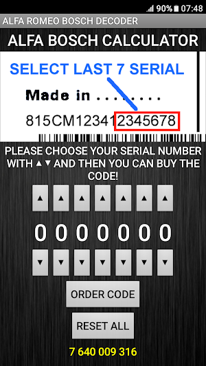 Bosch Alfa Romeo Radio Code Decoder Screenshot 1