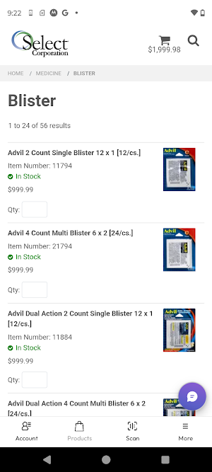 Select Corporation Purchasing Screenshot 1
