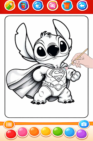 Stitch Cute Coloring Screenshot 2