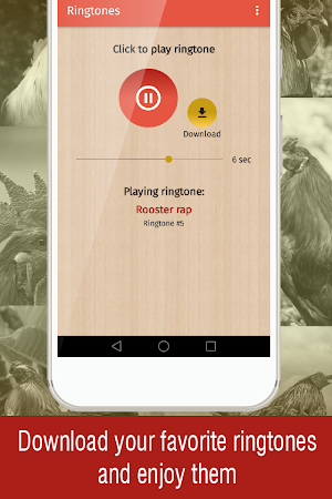 rooster ringtones for phone, rooster sounds app Screenshot 2