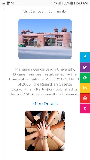 MGSU BIKANER Screenshot 1