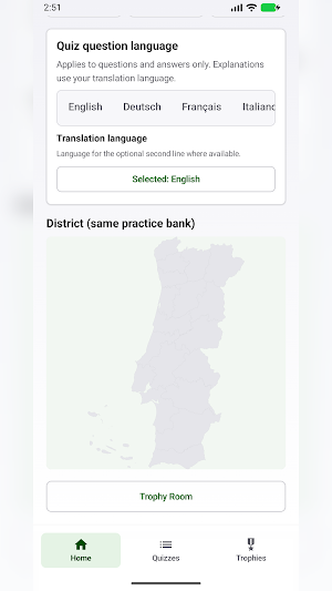 Portugal Citizenship Test Screenshot 1