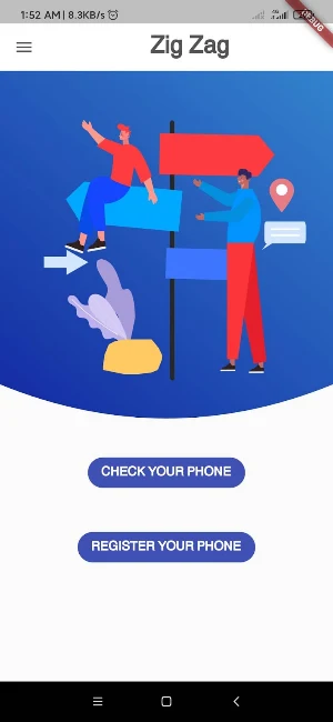 ZigZag Phone D7 Screenshot 1