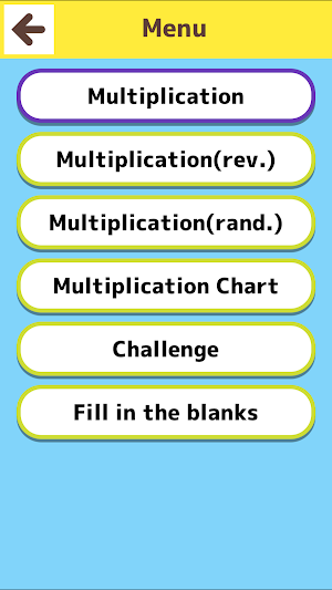 Multiplication Table Practice Screenshot 1