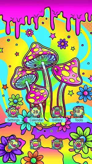 Colorful Mushroom - Wallpaper Screenshot 0
