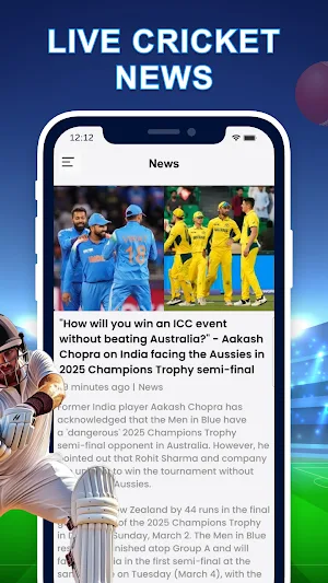 Live Cricket TV & Live Score Screenshot 1