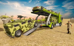 Off-Road Army Vehicle Transporter Truck Screenshot 2
