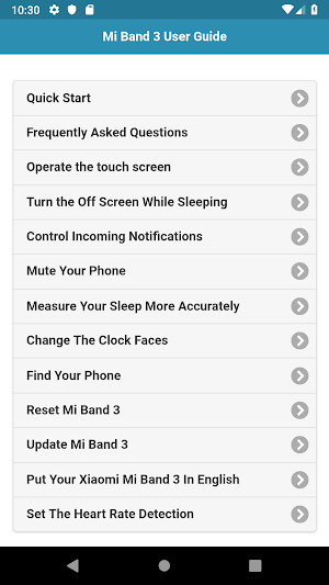 User Guide for Mi Band 3 Screenshot 0
