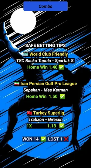 Safe odds Combo betting tips Screenshot 1