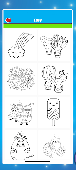 Kawaii coloring book Glitter Screenshot 0