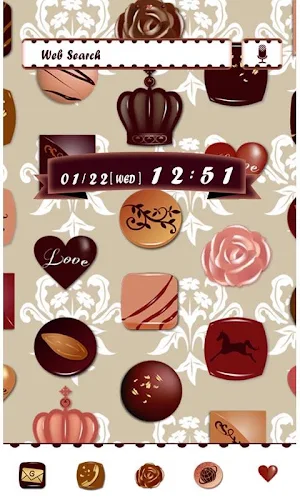 Chocolate Love  Theme +HOME Screenshot 0