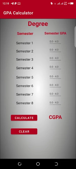 GPA/CGPA calculator Screenshot 0
