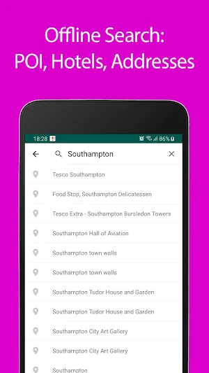 Southampton Offline Map and Travel Guide Screenshot 2