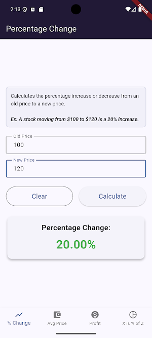 Finance Calculator Screenshot 1