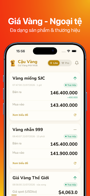 Cậu Vàng: Giá Vàng & Ngoại Tệ Screenshot 0