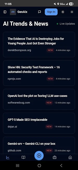 GenAIx:Learn AI, News, courses Screenshot 2