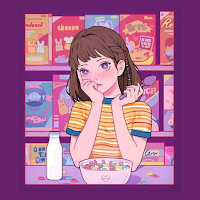 Kawaii Purple Wallpaper 4K