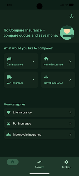 gocompare Insurance Screenshot 0