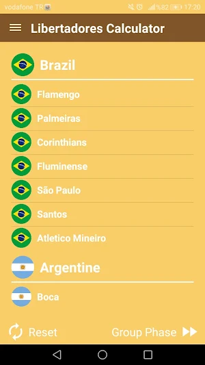 Libertadores Calculator 2022 Screenshot 1