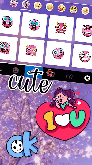 Purple Aesthetic Keyboard Background Screenshot 2
