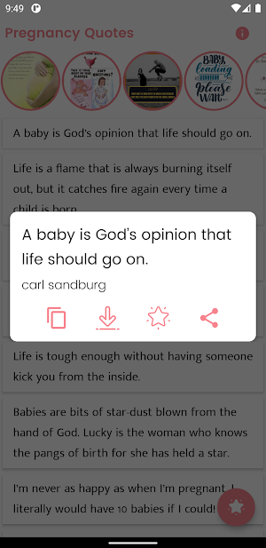 Pregnancy Quotes and Sayings Screenshot 0