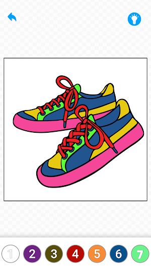 Sneakers Color By Number Book Screenshot 0