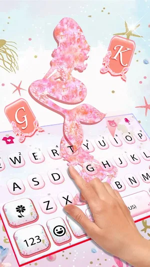 Pink Mermaid Keyboard Theme Screenshot 1