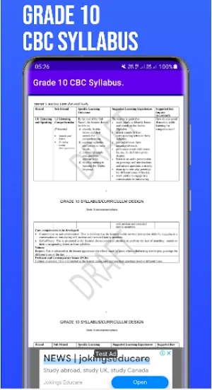 Grade 10 CBC Syllabus Guide Screenshot 3