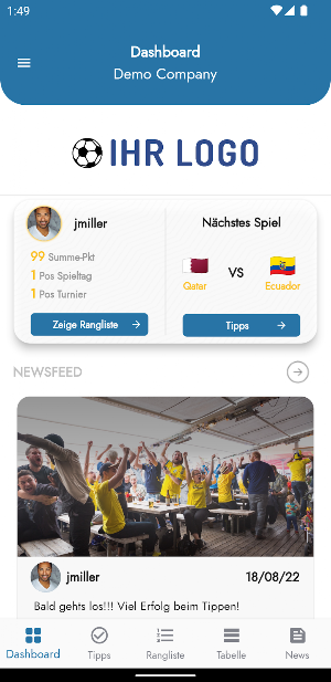 cupkick: Das Fußball Tippspiel Screenshot 0