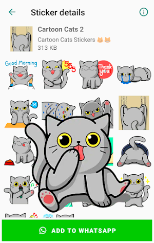 Cartoon Cat Stickers for WhatsApp Screenshot 1
