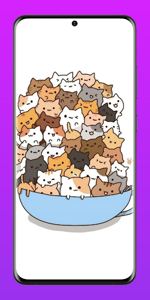 Cute Cartoon Cat Wallpaper 4K Screenshot 3