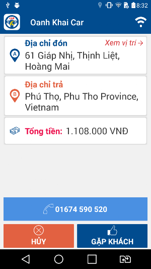 Lái Xe Oanh Khải Car Screenshot 2
