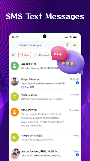 SMS Text Messages Screenshot 1
