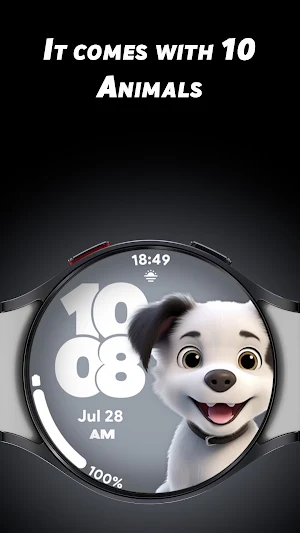 Adorable Animals 2 - Watchface Screenshot 1