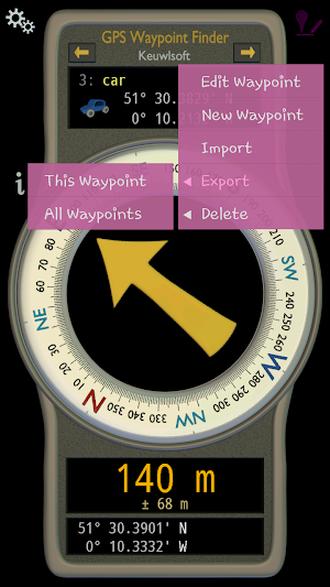 GPS Waypoint Finder Screenshot 1