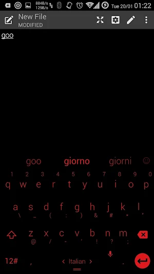 Keyboard Theme Flat Black Red Screenshot 2