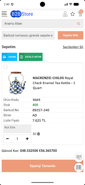 B2B Ev Mutfak Screenshot 1